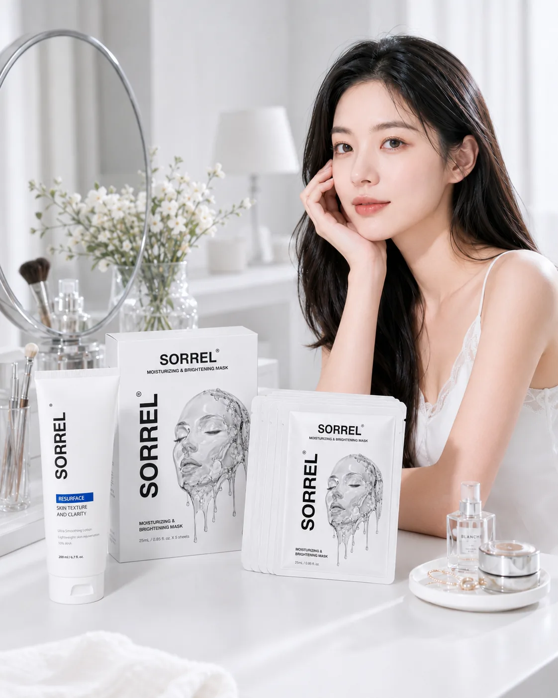 SORREL hydrating sheet mask routine